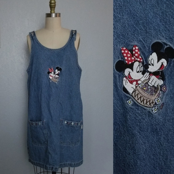 Disney Dresses & Skirts - Vintage disney mickey minnie jean jumper